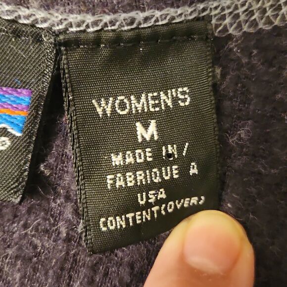 Patagonia Women's Better Sweater Blue Quarter Zip Pullover Wool Blend Size M - Picture 3 of 9